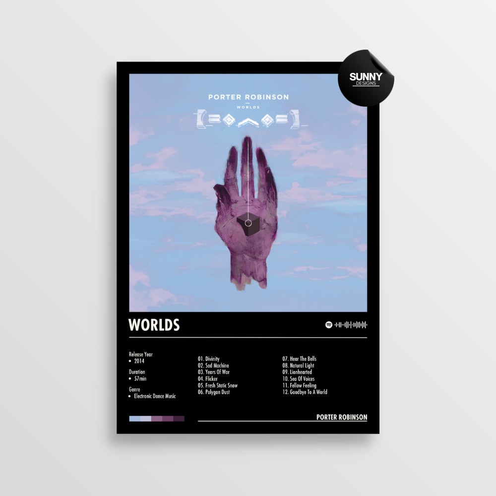 Porter Robinson Worlds merch custom album cover poster music poster personalized gifts poster mockup poster template album posters for wall Sunny Designs Poster
