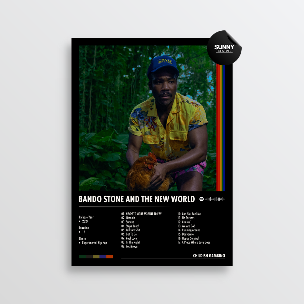 Childish Gambino Bando Stone and The New World merch custom album cover poster music poster personalized gifts poster mockup poster template album posters for wall Sunny Designs Poster 