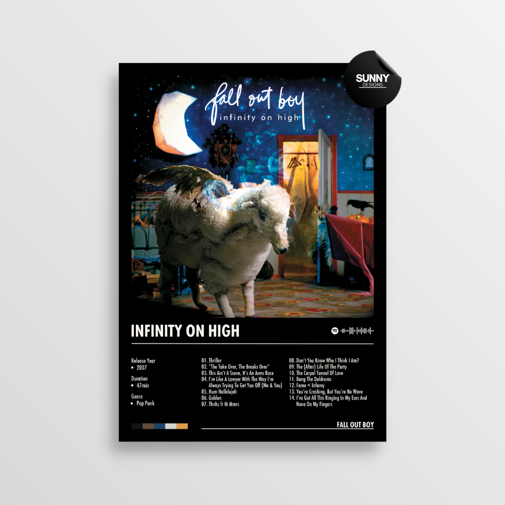 Fall Out Boy Infinity On High merch custom album cover poster music poster personalized gifts poster mockup poster template album posters for wall Sunny Designs Poster 