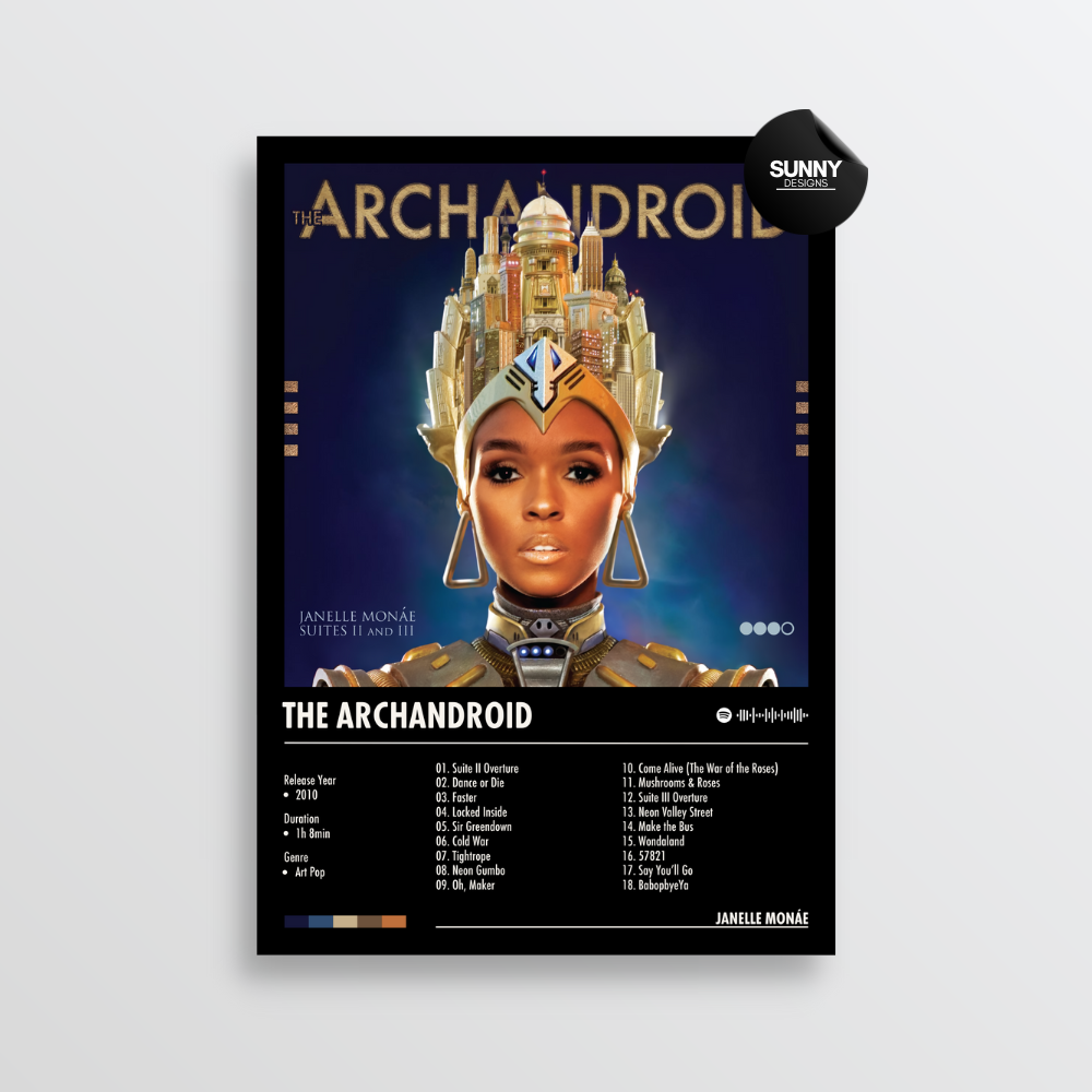 Film Archandroid Janelle Monáe - The Archandroid | Album Cover Poster – Sunny Designs ...