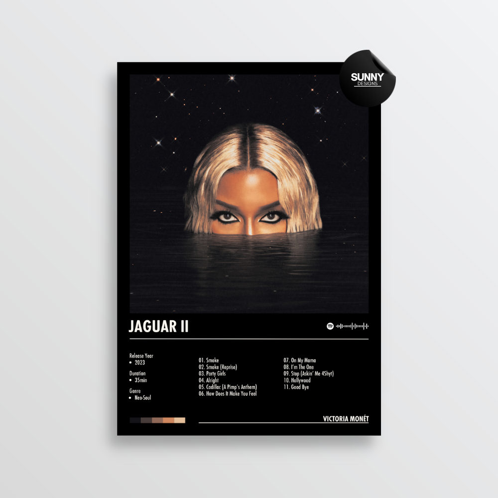 Victoria Monet JAGUAR II merch custom album cover poster music poster personalized gifts poster mockup poster template album posters for wall Sunny Designs Poster 