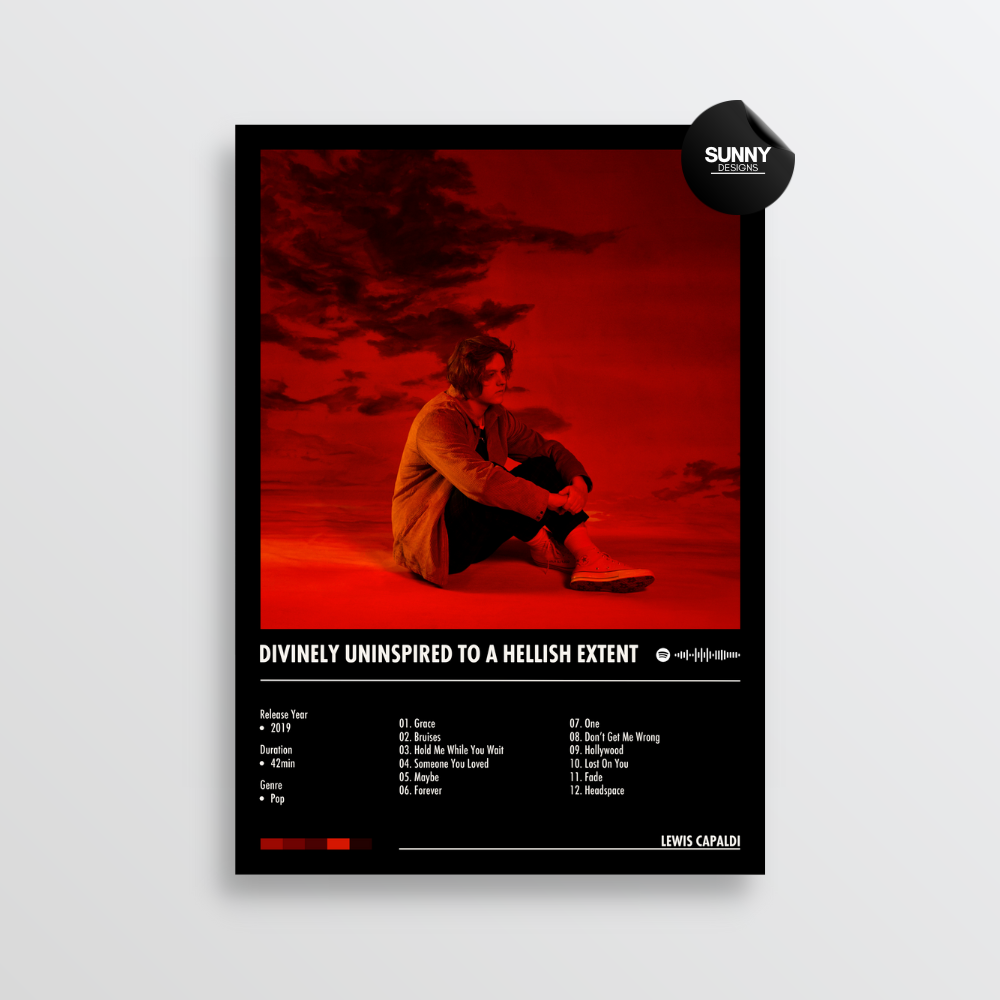 Lewis Capaldi Divinely Uninspired To A Hellish Extent merch custom album cover poster music poster personalized gifts poster mockup poster template album posters for wall Sunny Designs Poster 