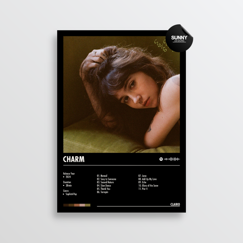 Clairo Charm merch custom album cover poster music poster personalized gifts poster mockup poster template album posters for wall Sunny Designs Poster 