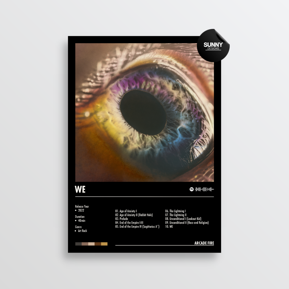 Arcade Fire WE merch custom album cover poster music poster personalized gifts poster mockup poster template album posters for wall Sunny Designs Poster 