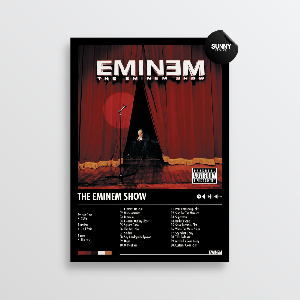 Eminem The Eminem Show merch custom album cover poster music poster personalized gifts poster mockup poster template album posters for wall Sunny Designs Poster 