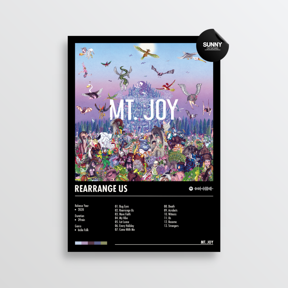 Mt. Joy Rearrange Us merch custom album cover poster music poster personalized gifts poster mockup poster template album posters for wall Sunny Designs Poster 