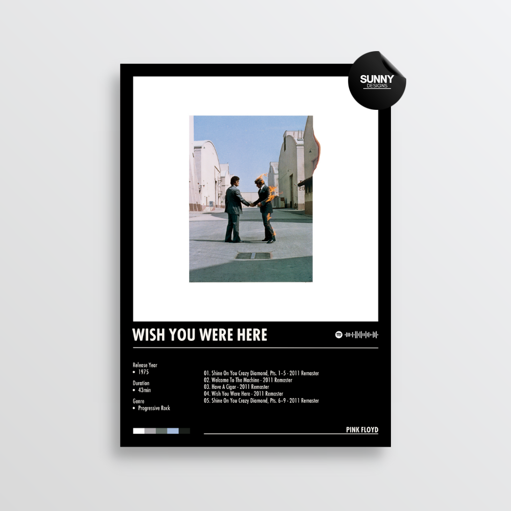 Pink Floyd - Wish You Were Here | Album Cover Poster – Sunny Designs ...
