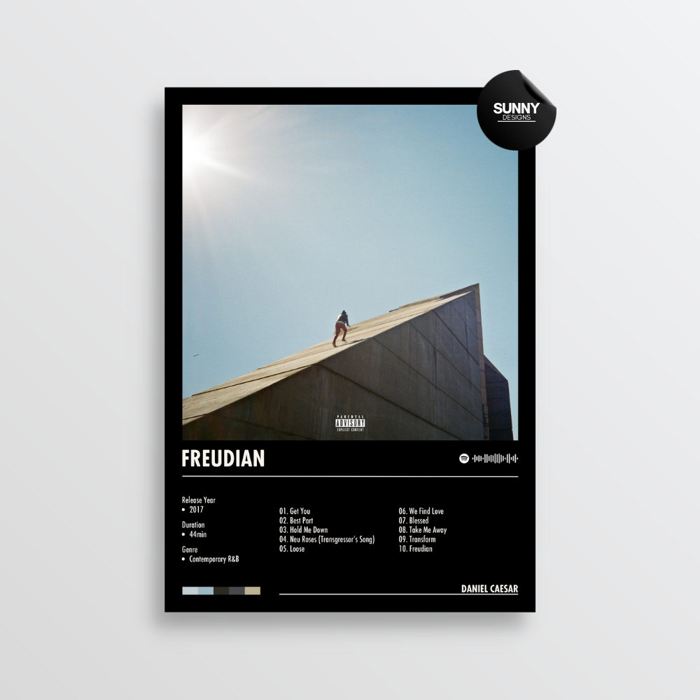 Daniel Caesar Freudian merch custom album cover poster music poster personalized gifts poster mockup poster template Sunny Designs Poster