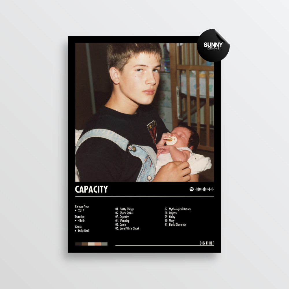 Big Thief Capacity merch custom album cover poster music poster personalized gifts poster mockup poster template album posters for wall Sunny Designs Poster
