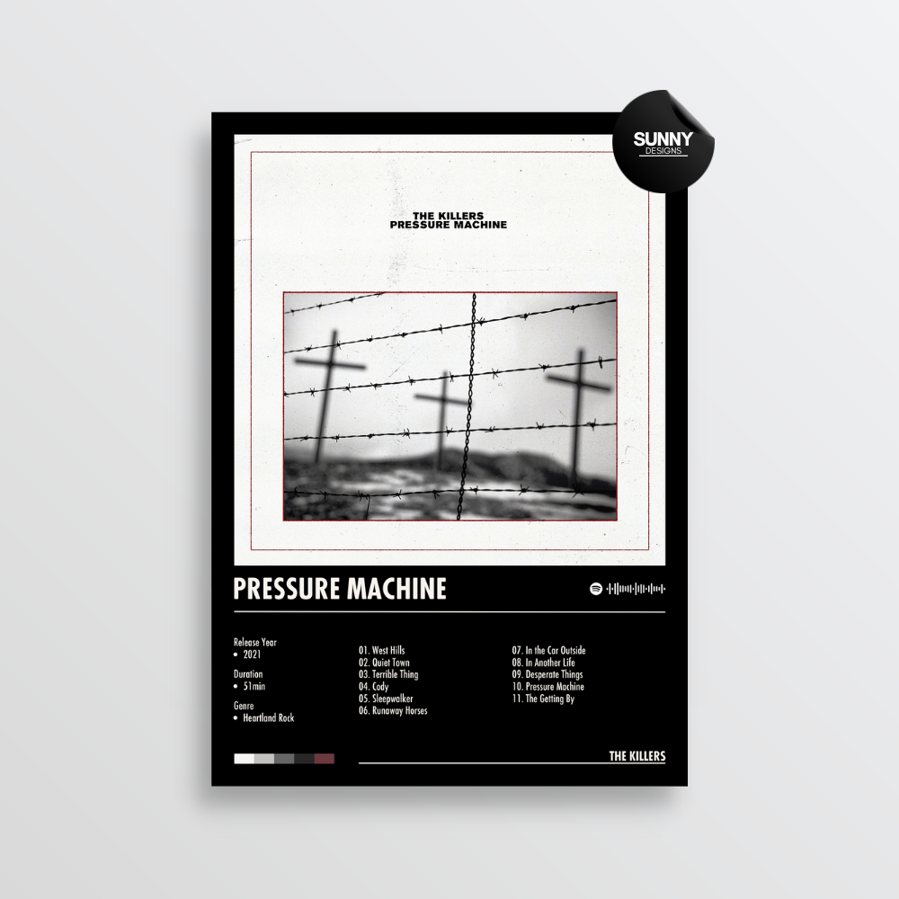 The Killers Pressure Machine merch custom album cover poster music poster personalized gifts poster mockup poster template album posters for wall Sunny Designs Poster 