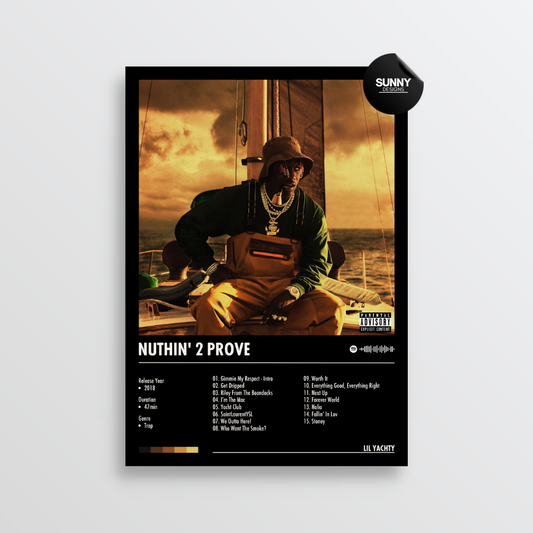 Lil Yachty Nuthin 2 Prove merch custom album cover poster music poster personalized gifts poster mockup poster template album posters for wall Sunny Designs Poster 