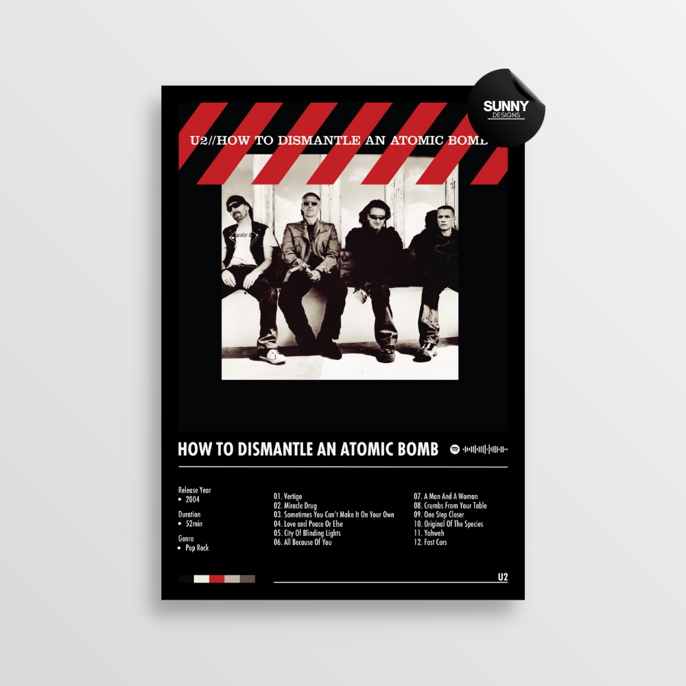 U2 How To Dismantle An Atomic Bomb merch custom album cover poster music poster personalized gifts poster mockup poster template album posters for wall Sunny Designs Poster 