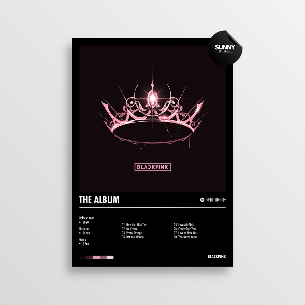 BLACKPINK THE ALBUM merch custom album cover poster music poster personalized gifts poster mockup poster template album posters for wall Sunny Designs Poster 