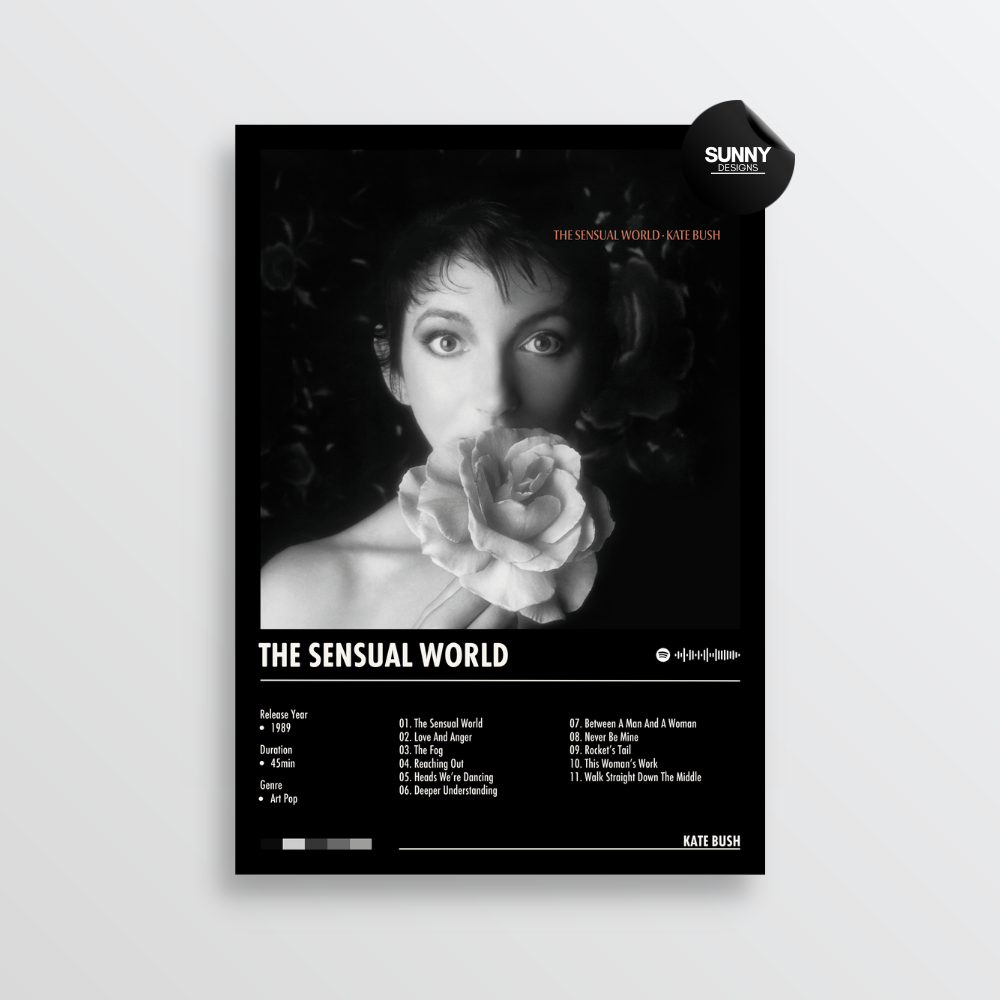 Kate Bush The Sensual World merch custom album cover poster music poster personalized gifts poster mockup poster template album posters for wall Sunny Designs Poster 