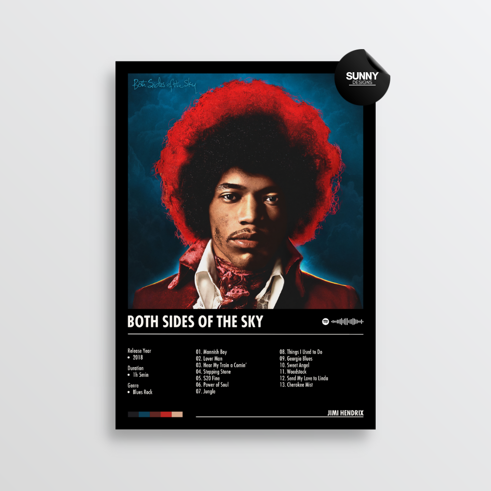 Jimi Hendrix Both Sides of the Sky merch custom album cover poster music poster personalized gifts poster mockup poster template album posters for wall Sunny Designs Poster 