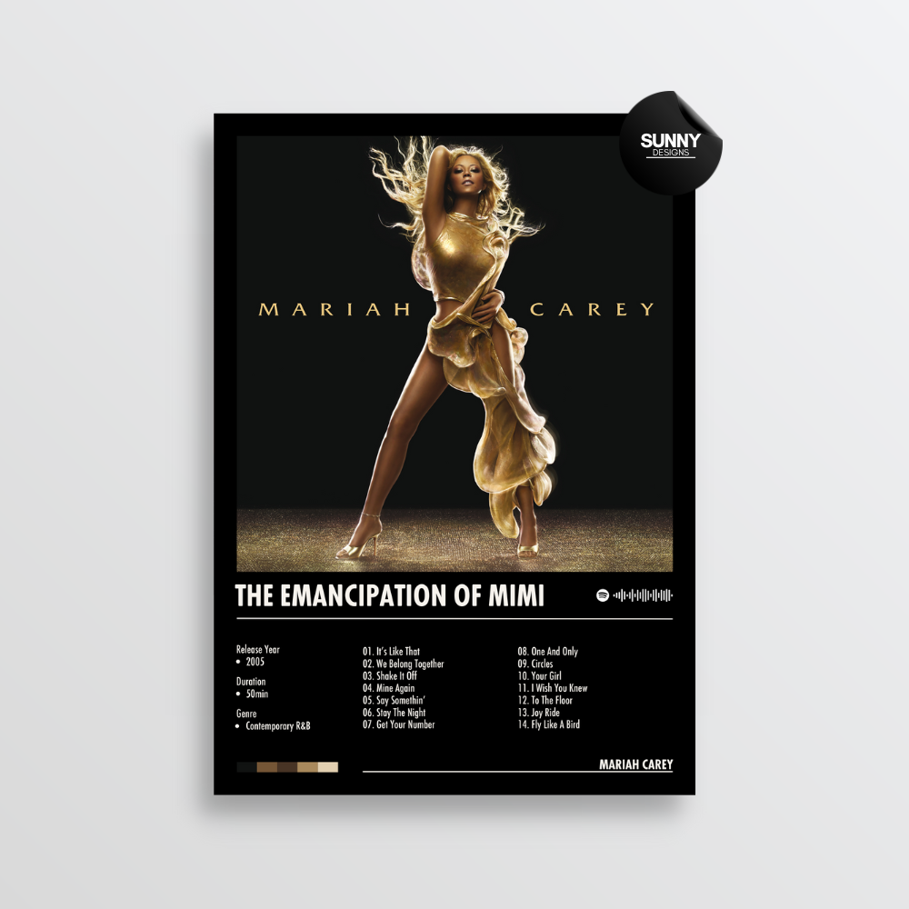 Mariah Carey The Emancipation of Mimi merch custom album cover poster music poster personalized gifts poster mockup poster template album posters for wall Sunny Designs Poster 