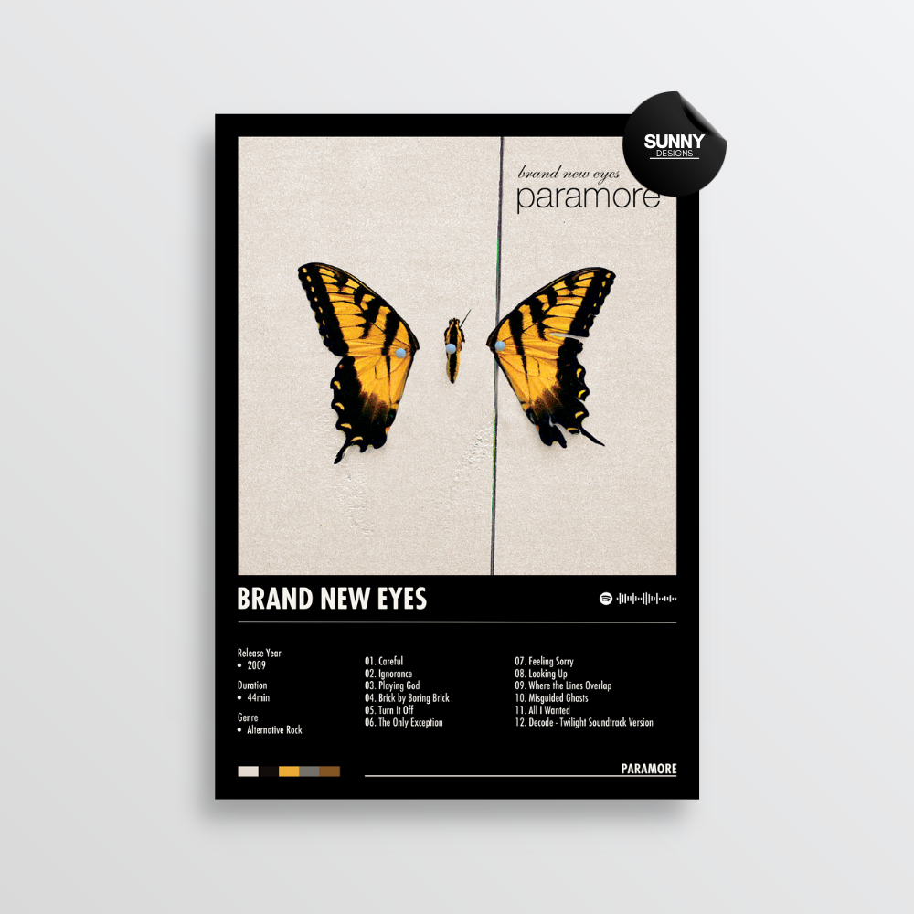 Paramore Brand New Eyes merch custom album cover poster music poster personalized gifts poster mockup poster template album posters for wall Sunny Designs Poster