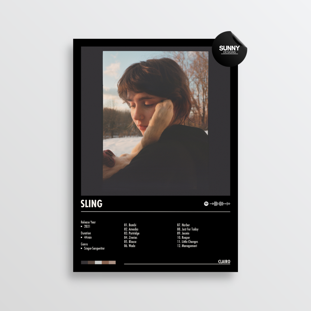 Clairo Sling merch custom album cover poster music poster personalized gifts poster mockup poster template album posters for wall Sunny Designs Poster 