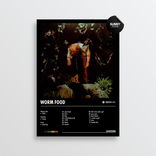 Cavetown worm food merch custom album cover poster music poster personalized gifts poster mockup poster template album posters for wall Sunny Designs Poster
