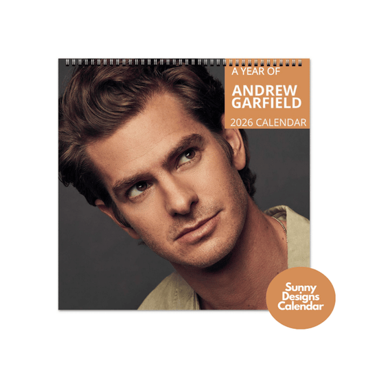 Andrew Garfield 2026 Wall Calendar - Sunny Designs Posters Celebrity Wall Art - Unique Gift - Celebrity Calendar Planner Desk 