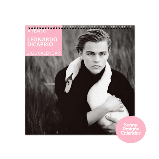 Leonardo DiCaprio 2026 Wall Calendar - Sunny Designs Posters Celebrity Wall Art - Unique Gift - Celebrity Calendar Planner Desk