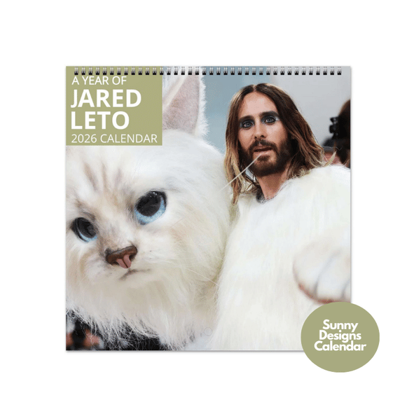 Jared Leto 2026 Wall Calendar - Sunny Designs Posters Celebrity Wall Art - Unique Gift - Celebrity Calendar Planner Desk