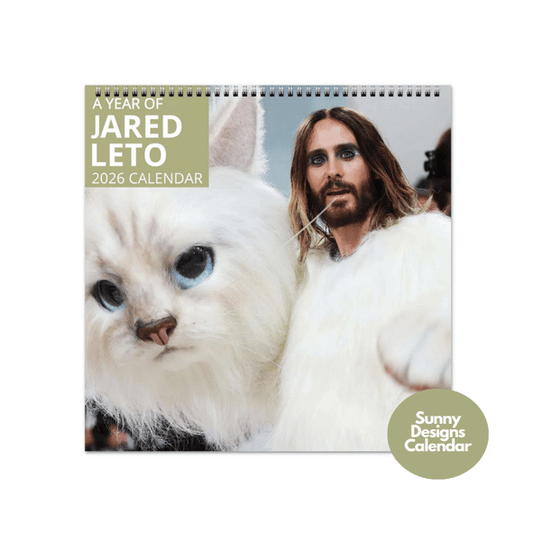 Jared Leto 2026 Wall Calendar - Sunny Designs Posters Celebrity Wall Art - Unique Gift - Celebrity Calendar Planner Desk
