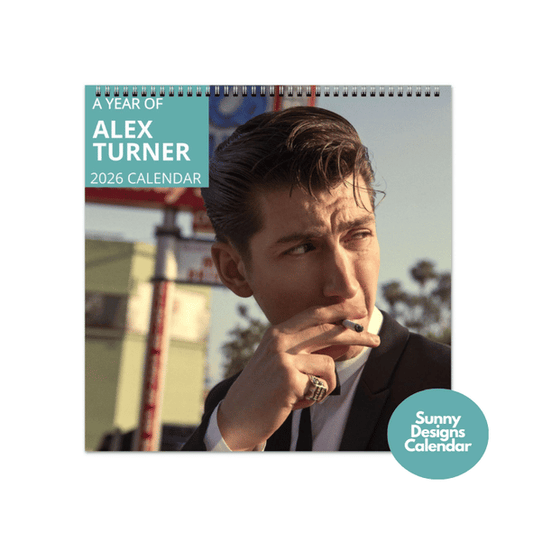 Alex Turner 2026 Wall Calendar - Sunny Designs Posters Celebrity Wall Art - Unique Gift - Celebrity Calendar Planner Desk