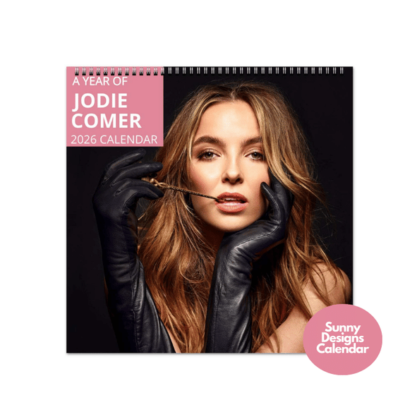Jodie Comer 2026 Wall Calendar - Sunny Designs Posters Celebrity Wall Art - Unique Gift - Celebrity Calendar Planner Desk
