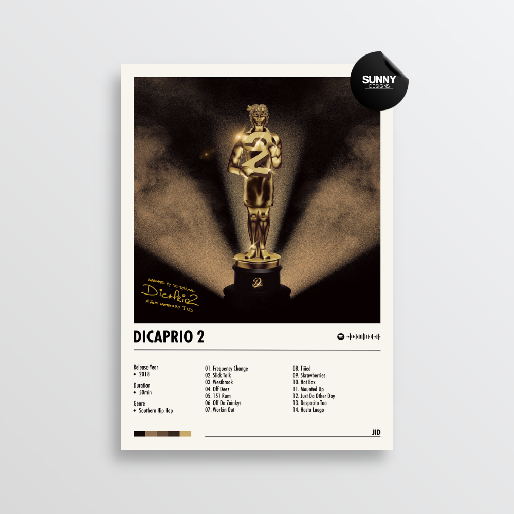 Jid The Rapper Poster Jid - DiCaprio 2 | Album Cover Poster – Sunny Designs Posters