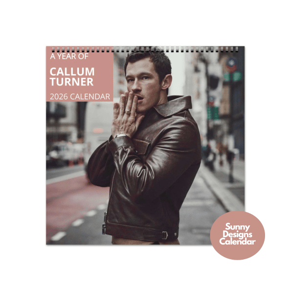 Callum Turner 2026 Wall Calendar - Sunny Designs Posters Celebrity Wall Art - Unique Gift - Celebrity Calendar Planner Desk 
