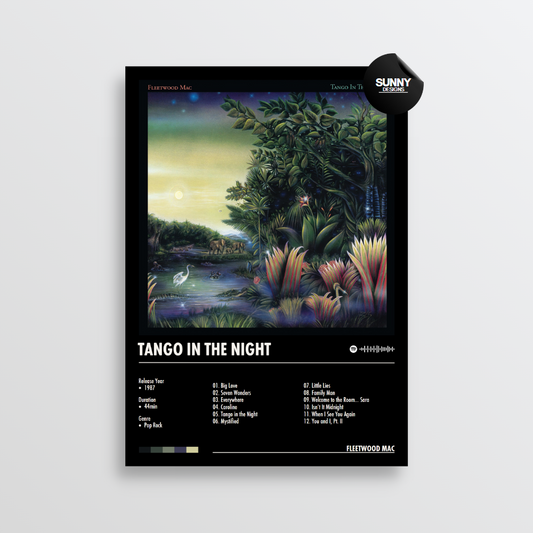 Fleetwood Mac Tango in the Night merch custom album cover poster music poster personalized gifts poster mockup poster template Sunny Designs Poster