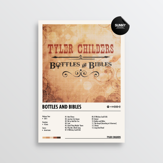 Tyler Childers Bottles and Bibles merch custom album cover poster music poster personalized gifts poster mockup poster template album posters for wall Sunny Designs Poster
