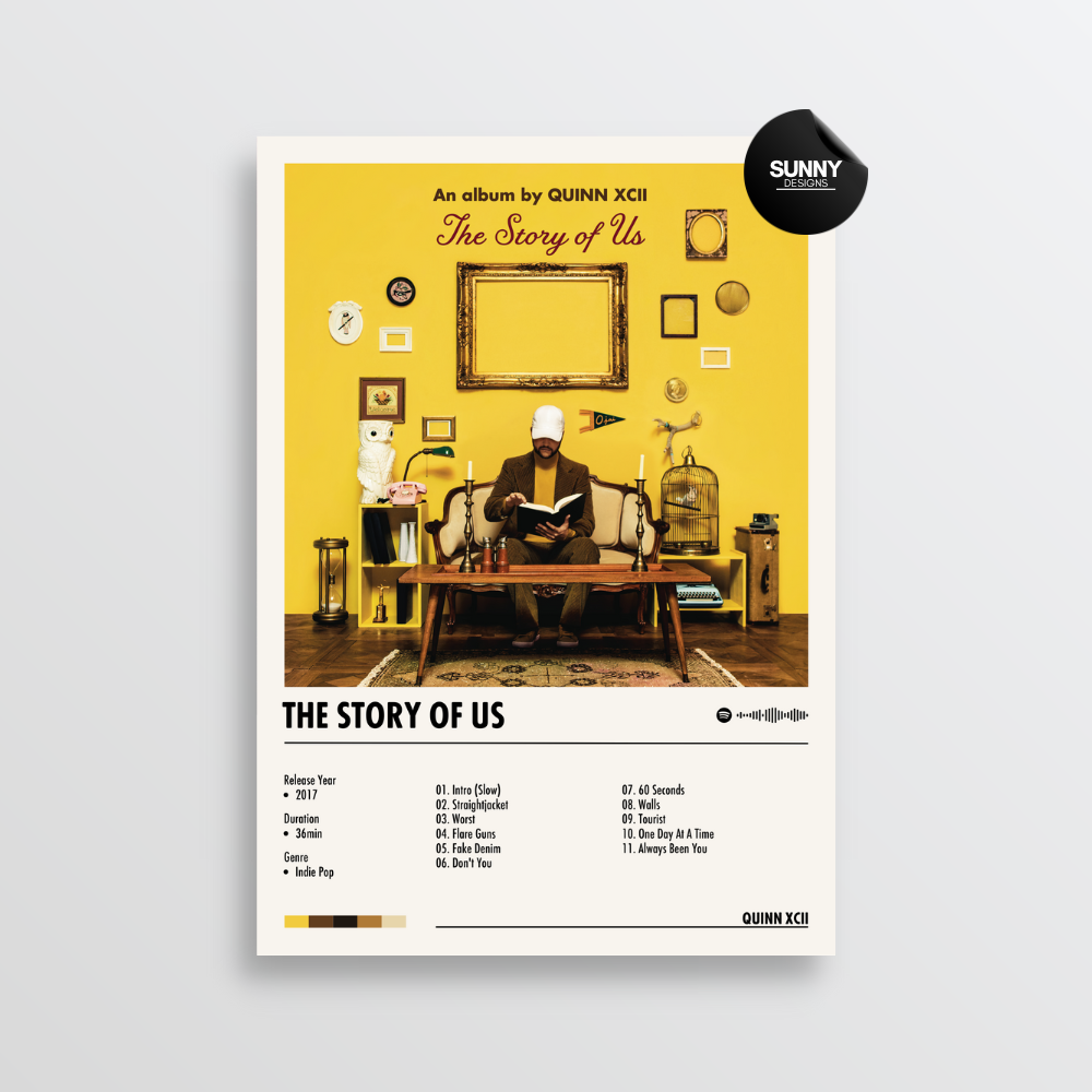 Quinn XCII The Story of Us merch custom album cover poster music poster personalized gifts poster mockup poster template album posters for wall Sunny Designs Poster 