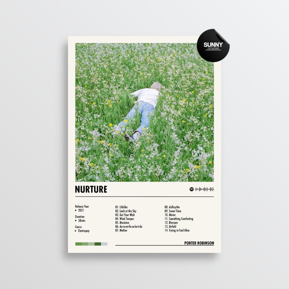 Porter Robinson Nurture merch custom album cover poster music poster personalized gifts poster mockup poster template album posters for wall Sunny Designs Poster
