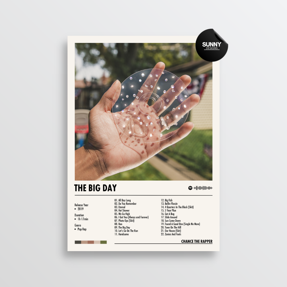 Chance The Rapper - The Big Day | Album Cover Poster – Sunny Designs ...