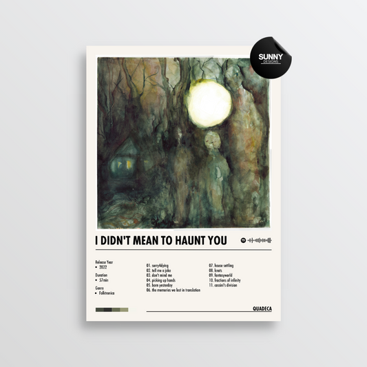 Quadeca I Didn't Mean To Haunt You merch custom album cover poster music poster personalized gifts poster mockup poster template album posters for wall Sunny Designs Poster 