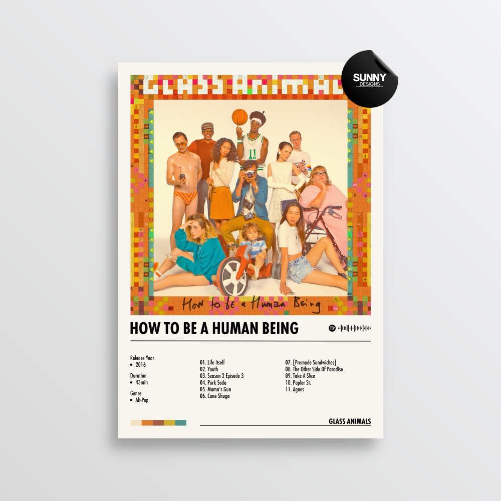 Glass Animals How To Be A Human Being merch custom album cover poster music poster personalized gifts poster mockup poster template album posters for wall Sunny Designs Poster 