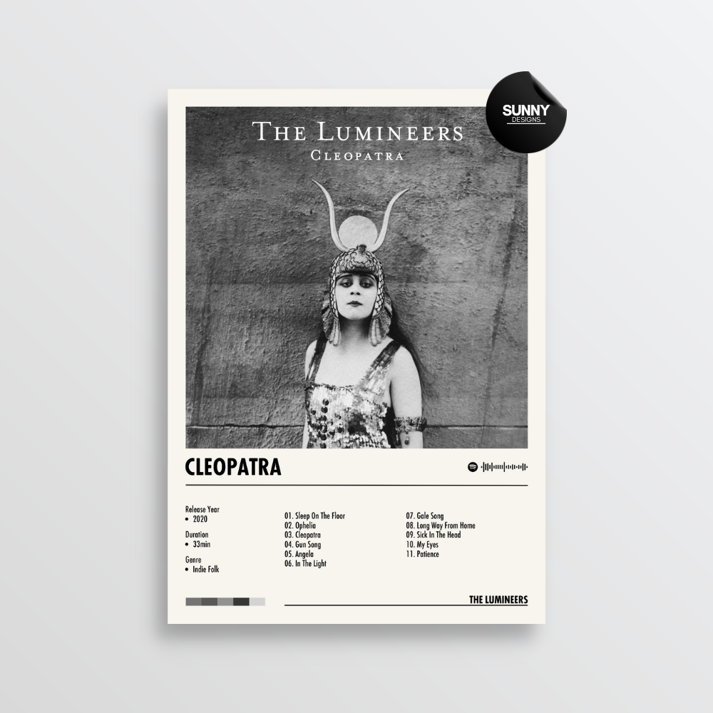 The Lumineers Cleopatra merch custom album cover poster music poster personalized gifts poster mockup poster template album posters for wall Sunny Designs Poster 