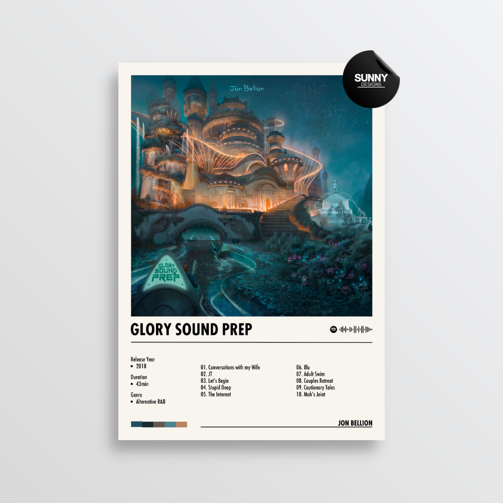 Jon Bellion Glory Sound Prep merch custom album cover poster music poster personalized gifts poster mockup poster template album posters for wall Sunny Designs Poster 