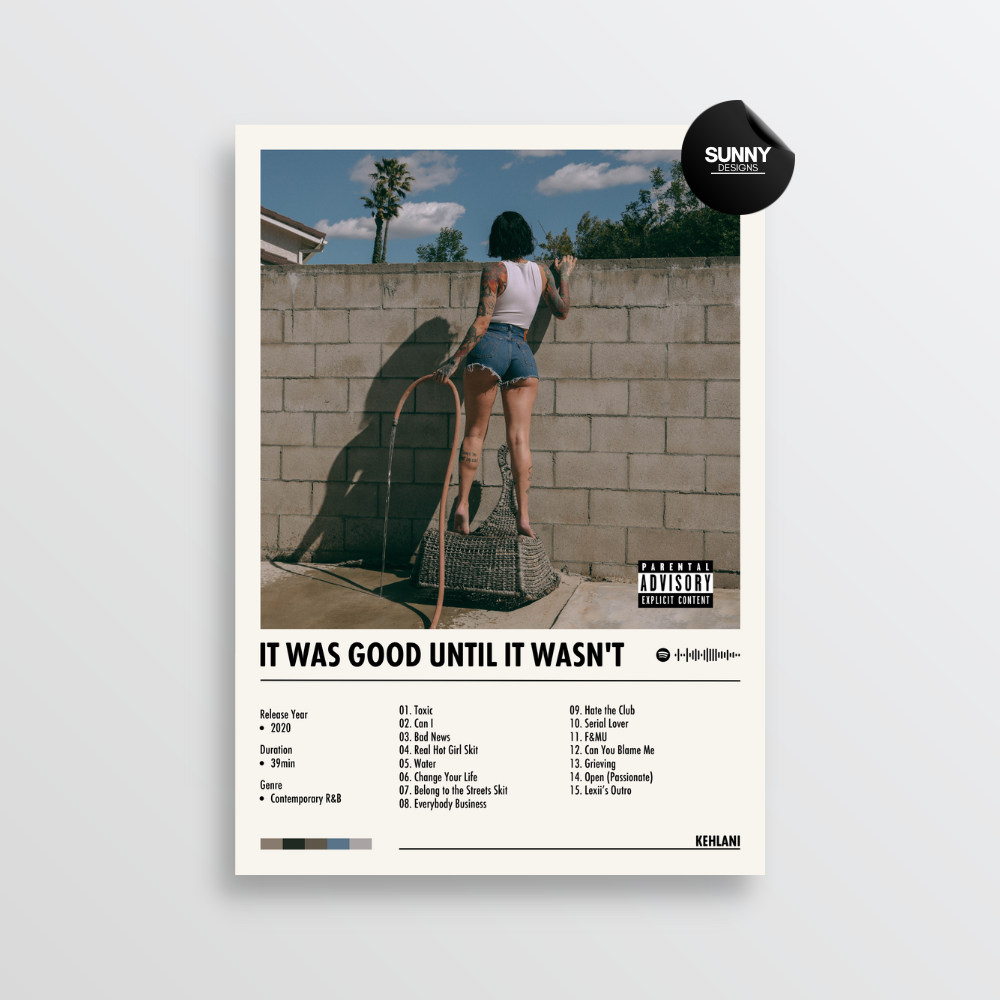 Hehlani It Was Good Until It Wasn't merch custom album cover poster music poster personalized gifts poster mockup poster template Sunny Designs Poster