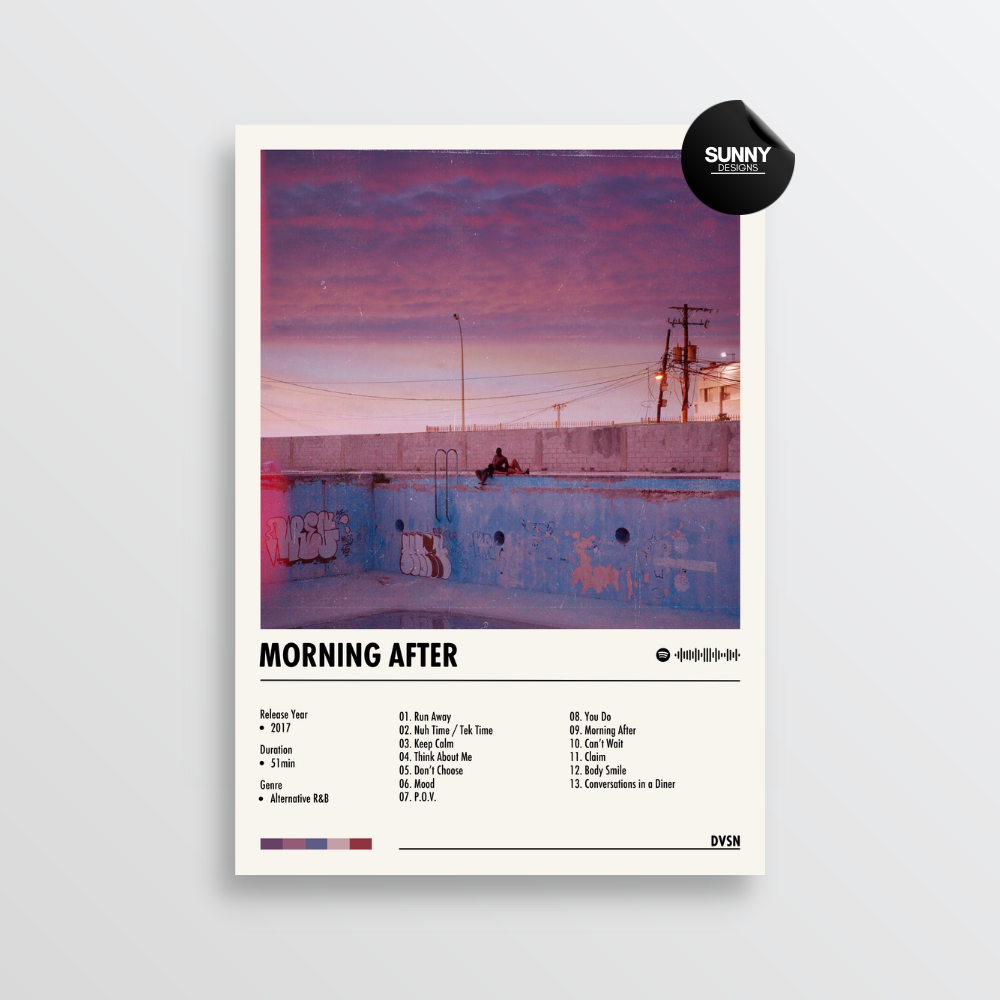 DVSN Morning After Album Cover Poster Sunny Designs Posters DVSN Morning After Album Cover Poster Sunny Designs Posters