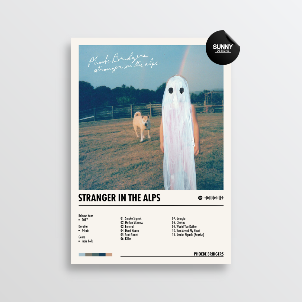 Phoebe Bridgers Stranger in the Alps merch custom album cover poster music poster personalized gifts poster mockup poster template Sunny Designs Poster 