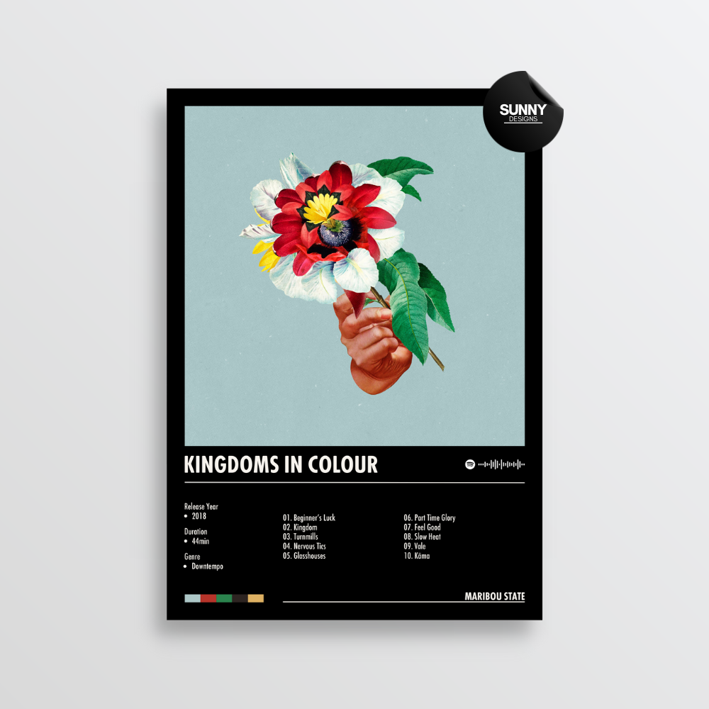 Maribou State Kingdoms In Colour merch custom album cover poster music poster personalized gifts poster mockup poster template album posters for wall Sunny Designs Poster 