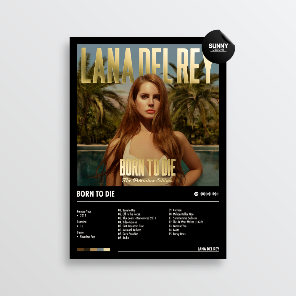 Lana del Rey Born To Die - The Paradise Edition merch custom album cover poster music poster personalized gifts poster mockup poster template Sunny Designs Poster