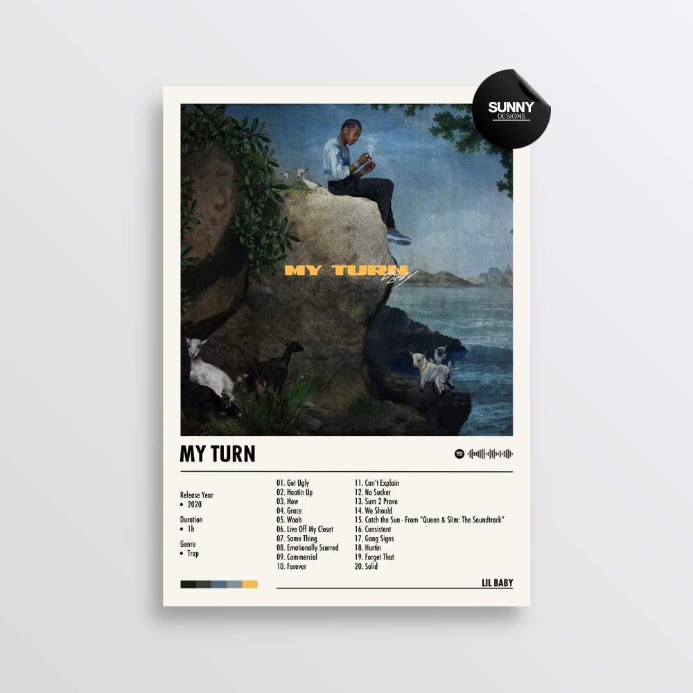 Lil Baby My Turn merch custom album cover poster music poster personalized gifts poster mockup poster template Sunny Designs Poster 