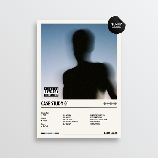 Daniel Caesar CASE STUDY 01 merch custom album cover poster music poster personalized gifts poster mockup poster template Sunny Designs Poster