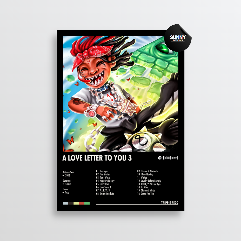 Trippie Redd A Love Letter To You 3 merch custom album cover poster music poster personalized gifts poster mockup poster template Sunny Designs Poster 