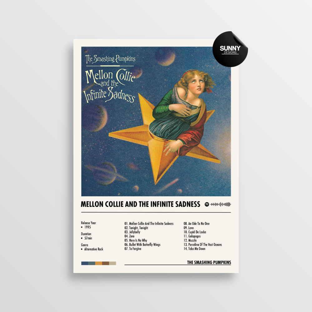 The Smashing Pumpkins Mellon Collie And The Infinite Sadness merch custom album cover poster music poster personalized gifts poster mockup poster template album posters for wall Sunny Designs Poster 