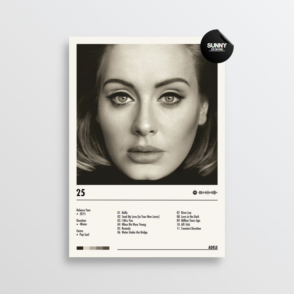 Adele - 25 | Album Cover Poster – Sunny Designs Posters